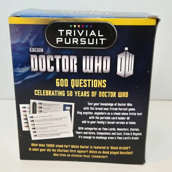 New In Box Doctor Who Trivial Pursuit | 50th Anniversary Edition - Picture 3 of 8